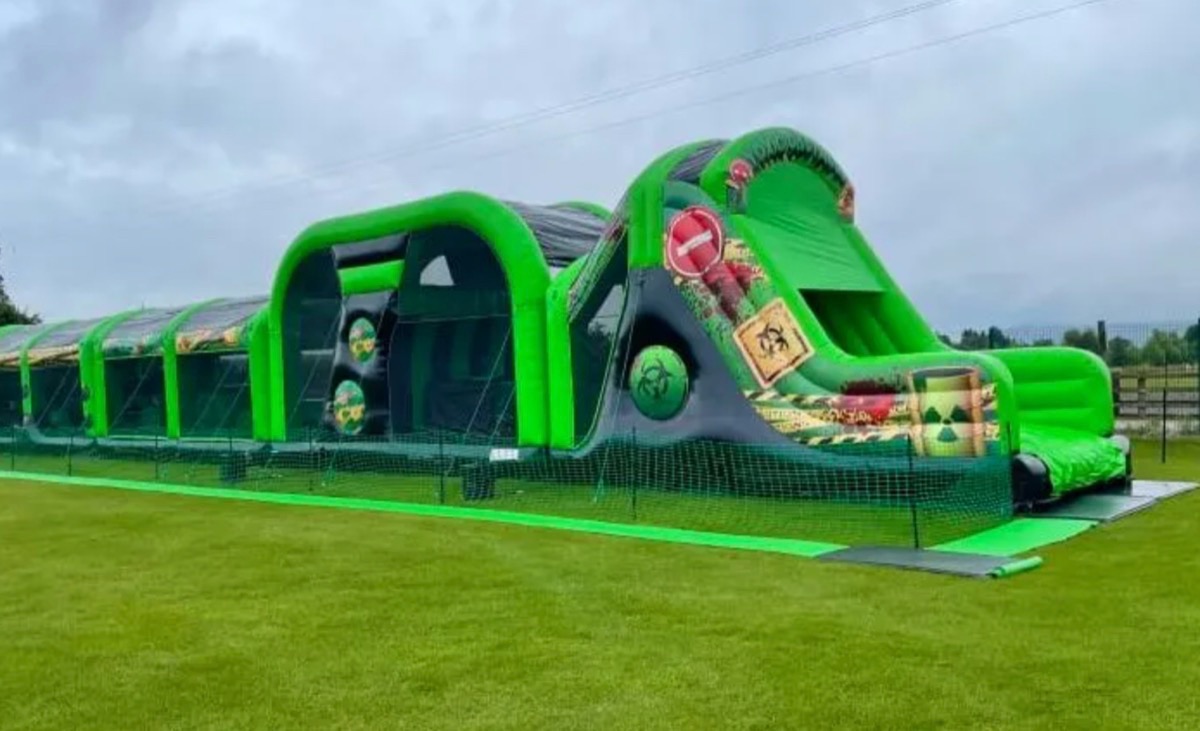 Fun Times Premier Inflatable Assault Course Hire in Bridgend